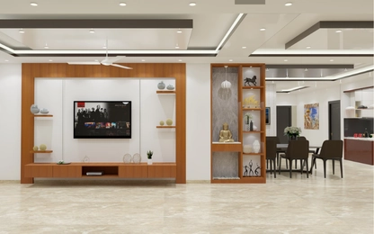 Living room partition design by expert interior designers in Pune