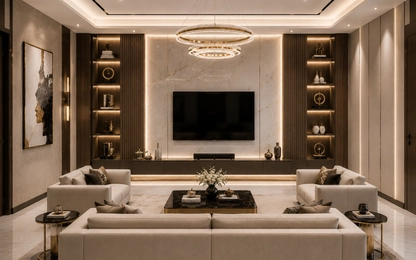 Modern living room interiors by best interior designers in Pune-Homzinterio
