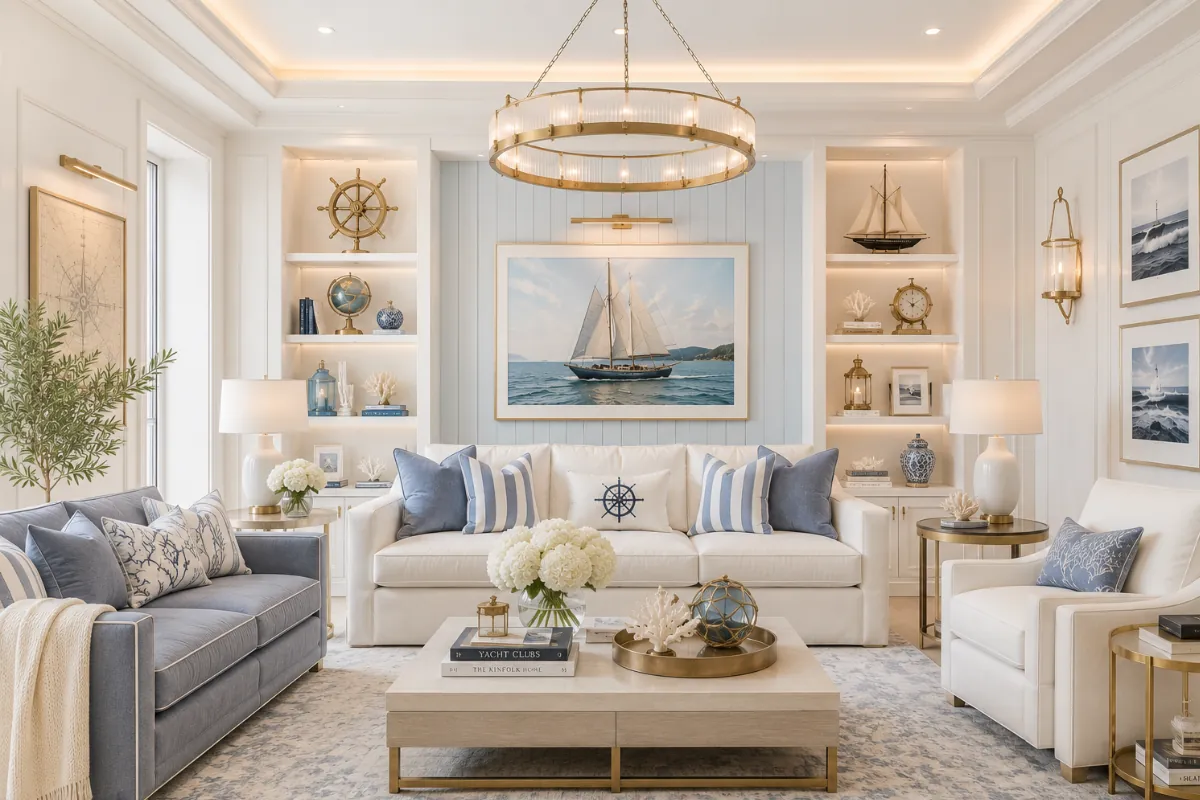 Nautical Theme Interior Design Living Room (1)