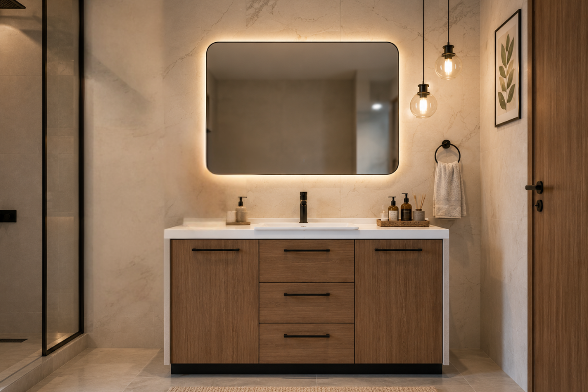 Single Floor Washbasin Vanity Design for bathroom
