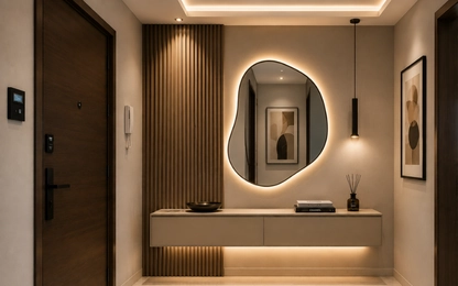 Stylish foyer interior design by best interior designers in Pune- Homzinterio