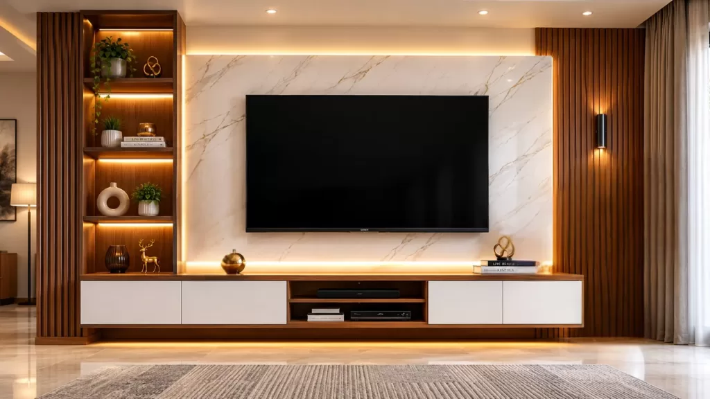 TV Unit Design For Living Room (Desktop)