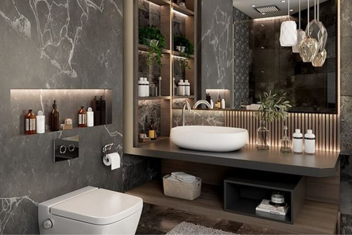 washbasin design with mirror