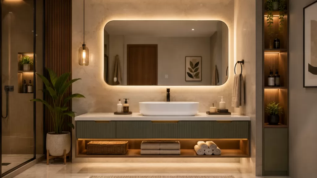 washbasin vanity design for bathroom
