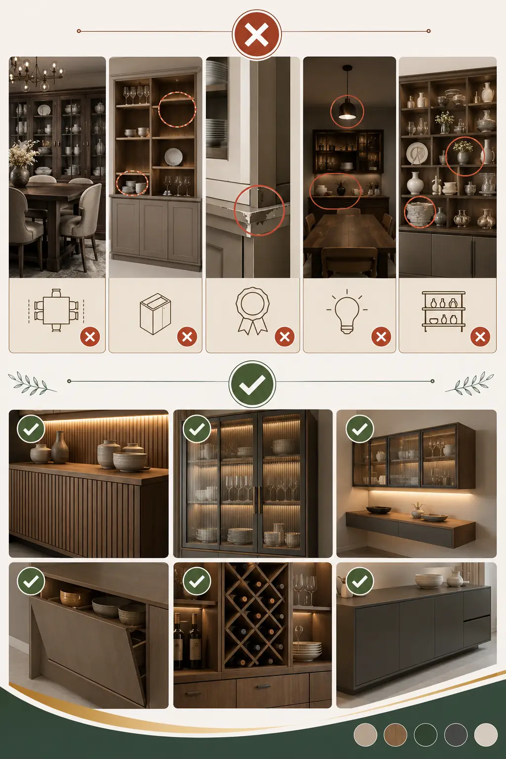 Dining Crockery design mistakes Infographic
