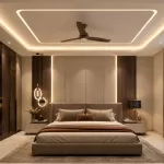 Master bedroom false ceiling design with rounded ceilings