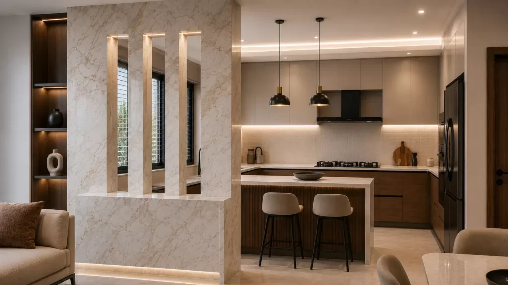 Partiton Design between kitchen and Dining