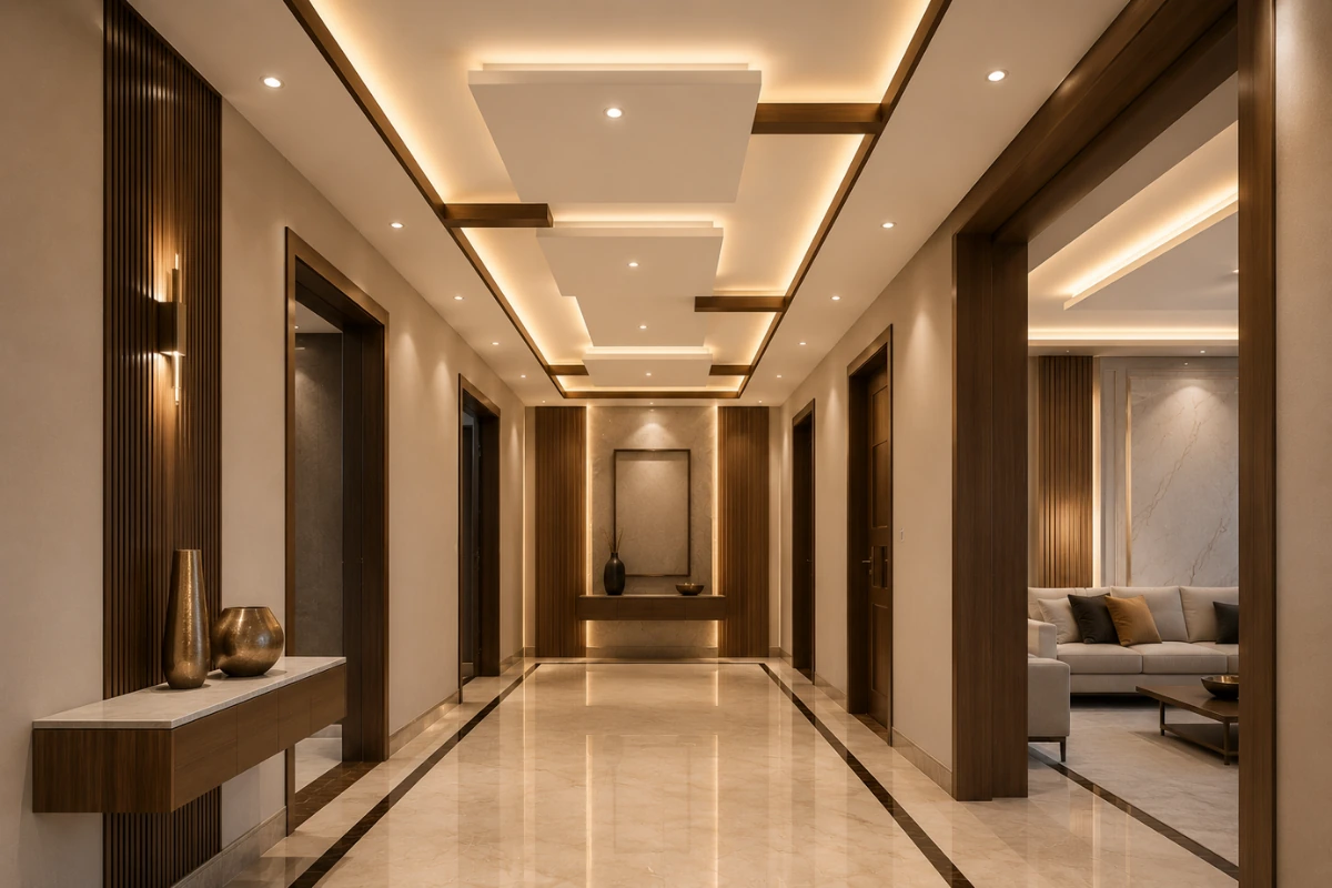 Premium Plus Minus POP Design for Entrance Hall Ceiling