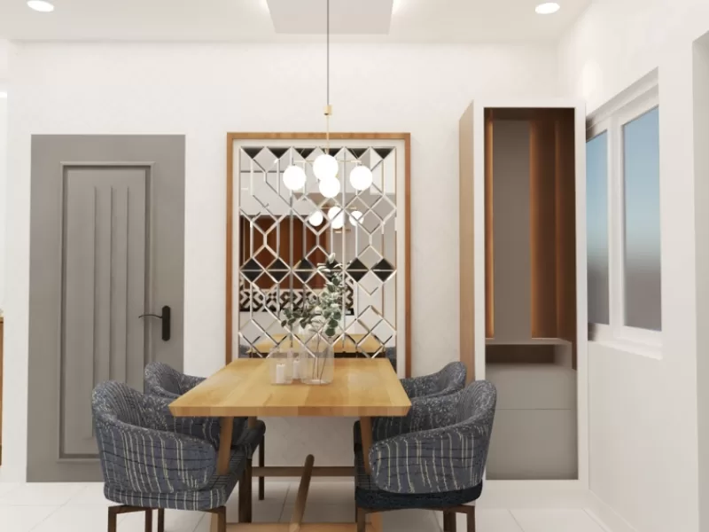 Wooden dining table design for contemporary dining space